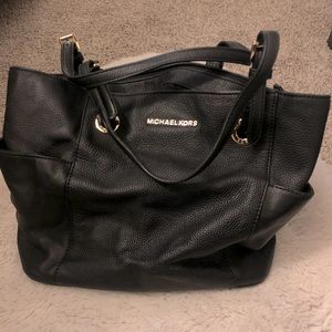 Black Michael Kors tote with gold accents